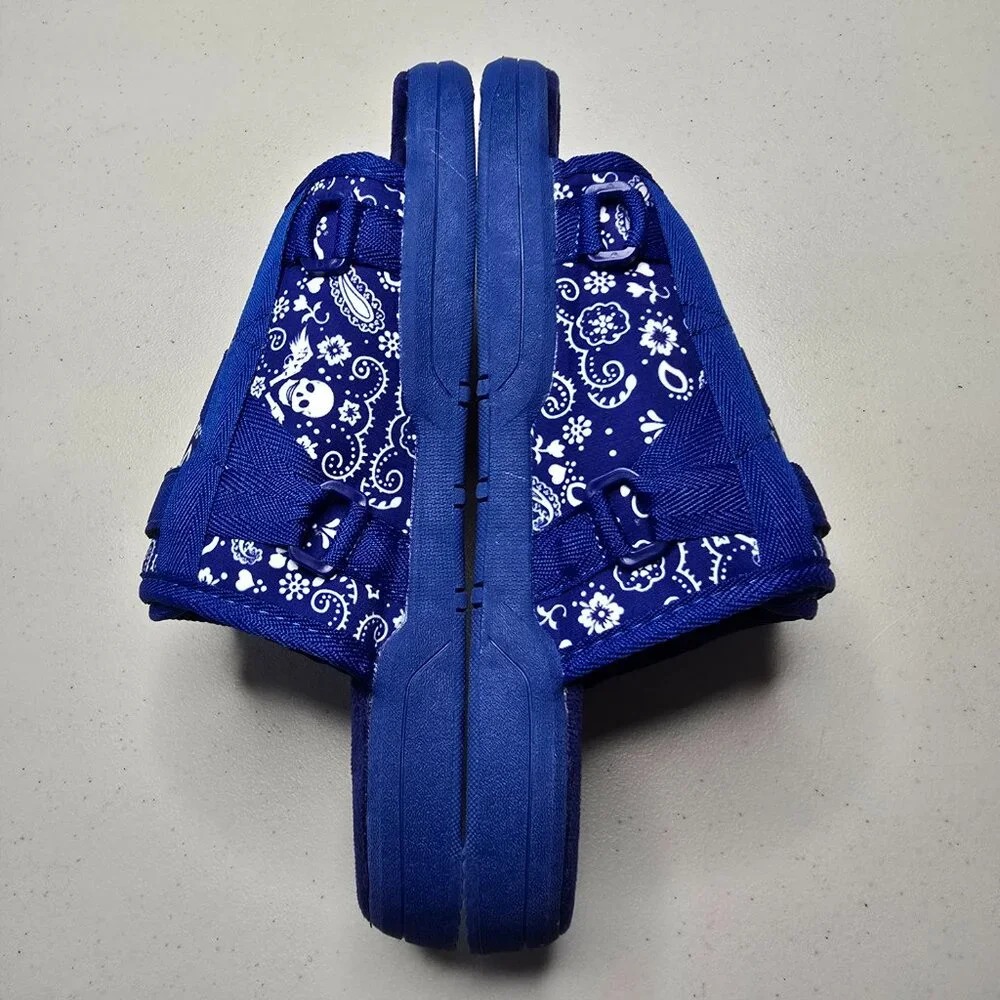 DRACO Slides Mens Shoes Size 10.5, 11, 11.5 Blue Sandals Bandana + Bag NEW